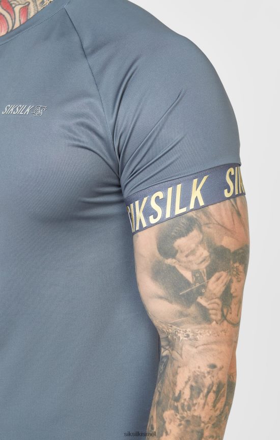 SikSilk לבוש 008V2F365 חולצת טריקו ספורט טק פחם גברים