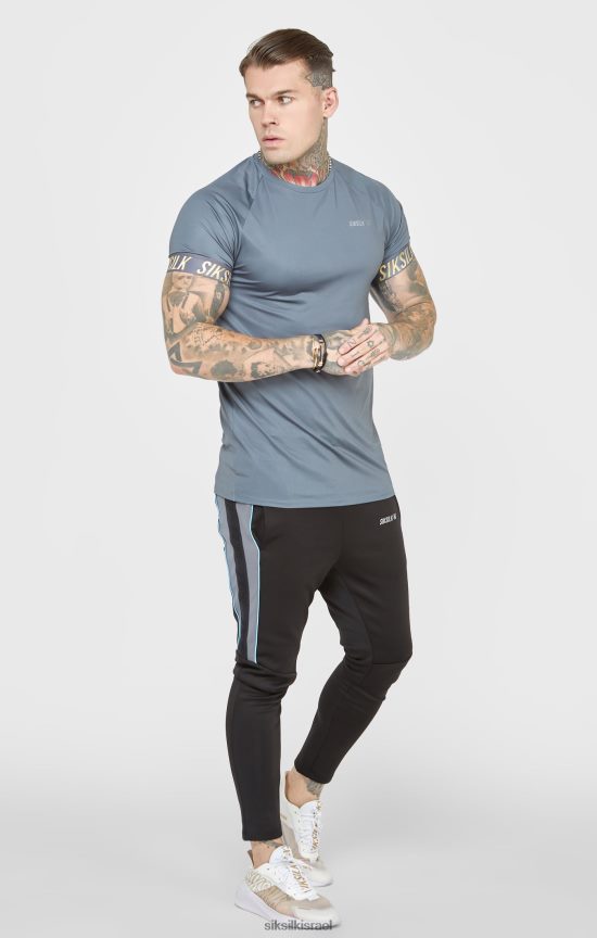 SikSilk לבוש 008V2F365 חולצת טריקו ספורט טק פחם גברים