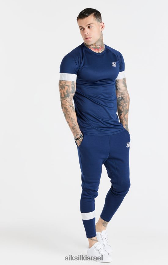 SikSilk לבוש 008V2F369 חולצת טריקו אלסטית עם שרוול כהה גברים