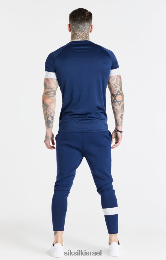 SikSilk לבוש 008V2F369 חולצת טריקו אלסטית עם שרוול כהה גברים