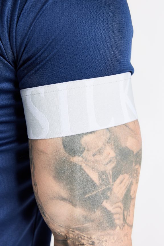 SikSilk לבוש 008V2F369 חולצת טריקו אלסטית עם שרוול כהה גברים