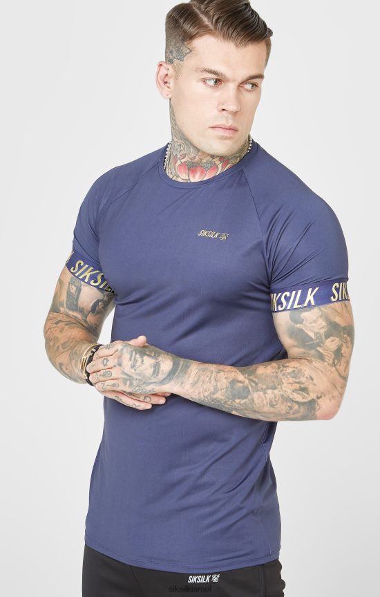 SikSilk לבוש 008V2F371 חולצת ספורט חיל הים גברים