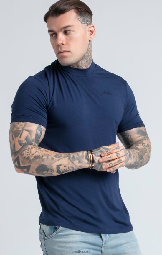 SikSilk לבוש 008V2F379 חולצת טריקו עם צווארון גבוה גברים