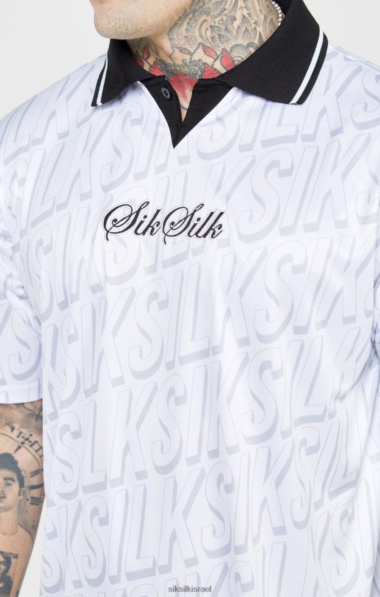 SikSilk לבוש 008V2F380 חולצת כדורגל לבנה גברים