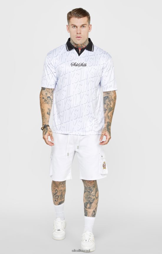 SikSilk לבוש 008V2F380 חולצת כדורגל לבנה גברים