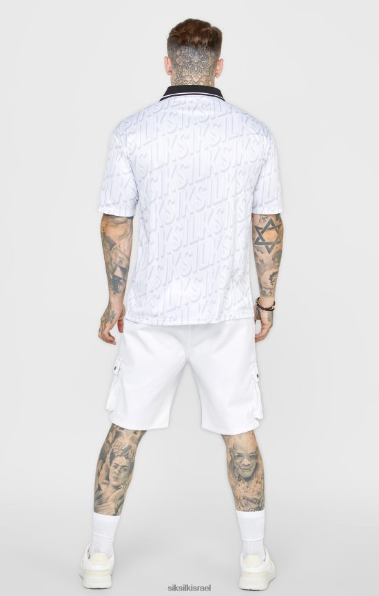SikSilk לבוש 008V2F380 חולצת כדורגל לבנה גברים