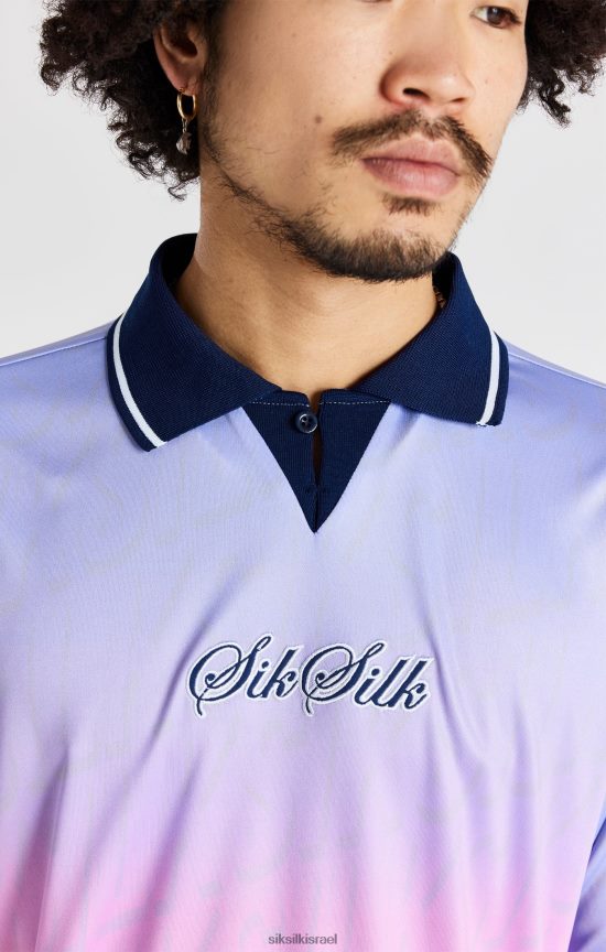 SikSilk לבוש 008V2F382 חולצת כדורגל של הצי גברים
