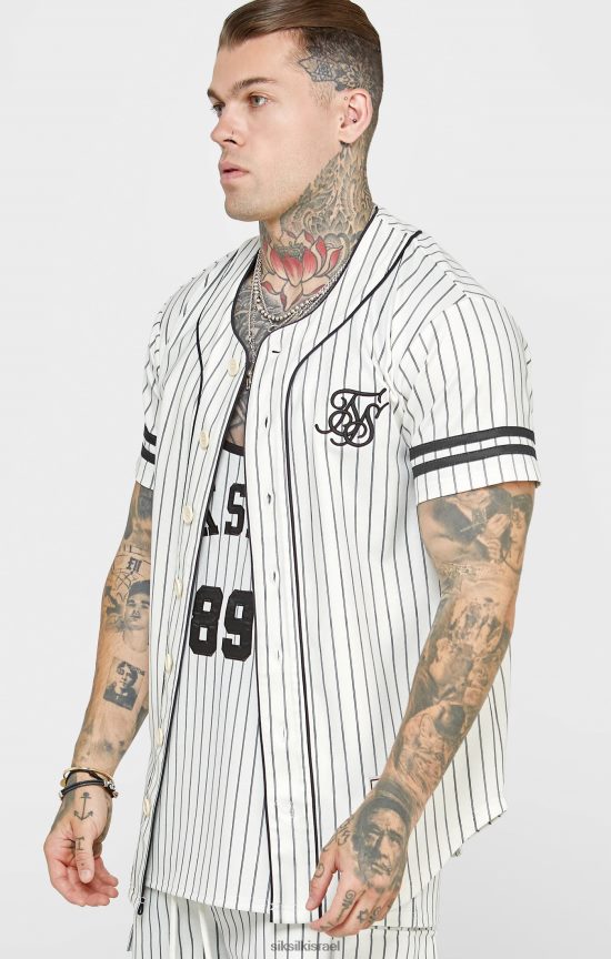 SikSilk לבוש 008V2F391 חולצת בייסבול בז' גברים