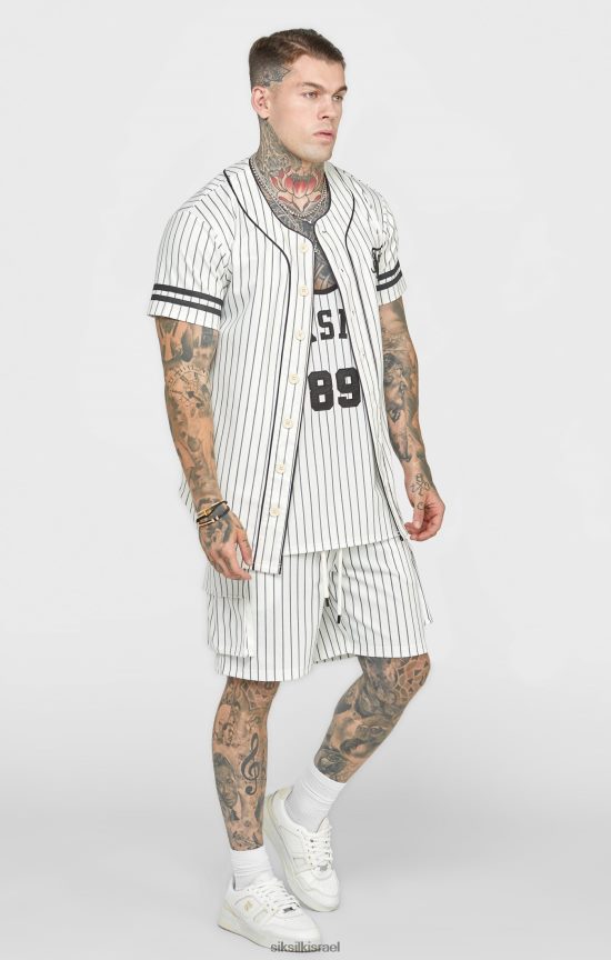 SikSilk לבוש 008V2F391 חולצת בייסבול בז' גברים