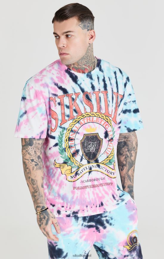 SikSilk לבוש 008V2F403 חולצת טריקו אוברסייז מסוג tie dye גברים