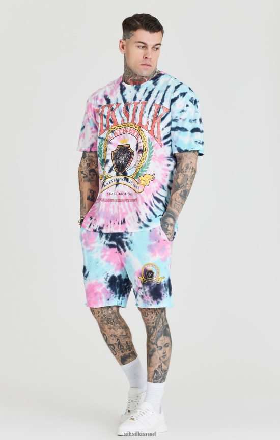 SikSilk לבוש 008V2F403 חולצת טריקו אוברסייז מסוג tie dye גברים