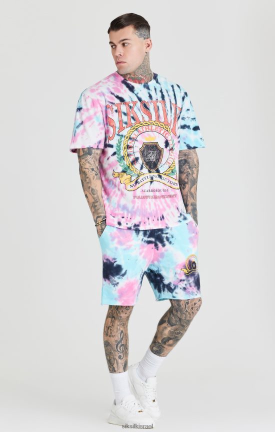 SikSilk לבוש 008V2F403 חולצת טריקו אוברסייז מסוג tie dye גברים