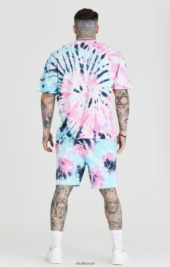 SikSilk לבוש 008V2F403 חולצת טריקו אוברסייז מסוג tie dye גברים
