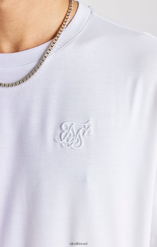 SikSilk לבוש 008V2F405 חולצת טי עם שרוולים קצרים בהדפס סגול גברים