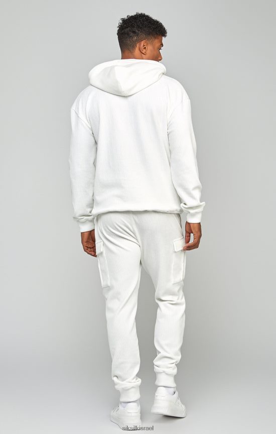 SikSilk לבוש 008V2F415 קפוצ'ון עליון עם לוגו קורדרוי אפליקציית אקרו גברים