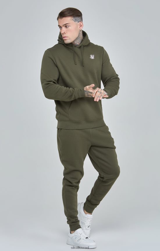 SikSilk לבוש 008V2F431 קפוצ'ון עליון חיוני בחאקי גברים