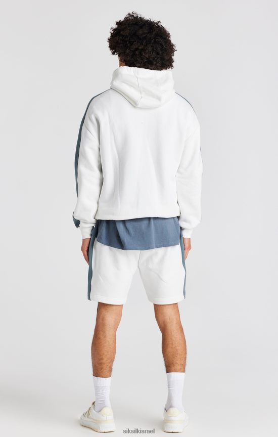 SikSilk לבוש 008V2F433 קפוצ'ון אוברסייז ורד לבן גברים