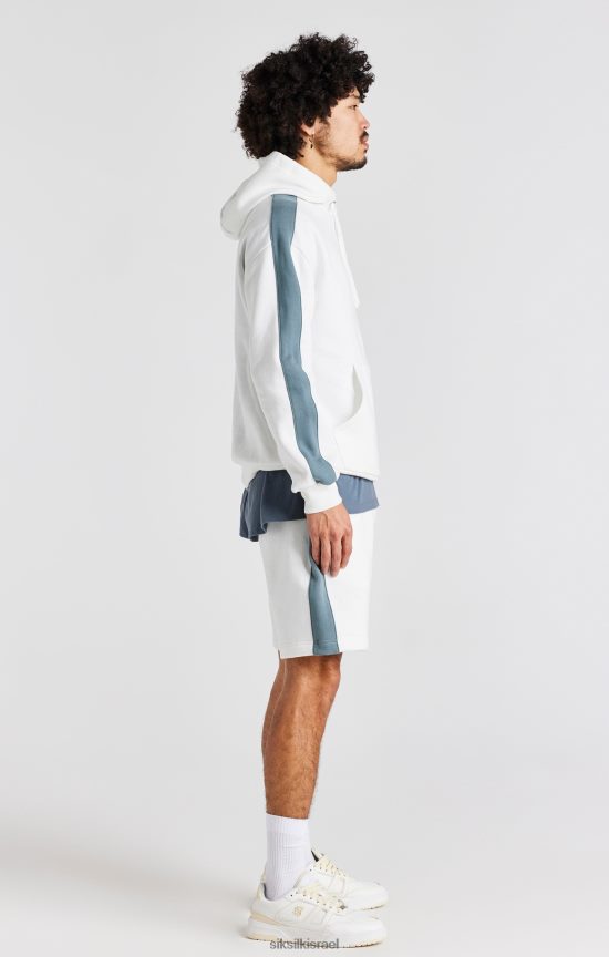 SikSilk לבוש 008V2F433 קפוצ'ון אוברסייז ורד לבן גברים