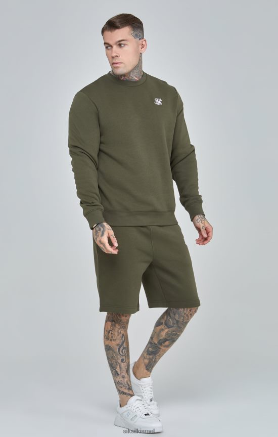 SikSilk לבוש 008V2F441 סווטשירט חיוני בחאקי גברים