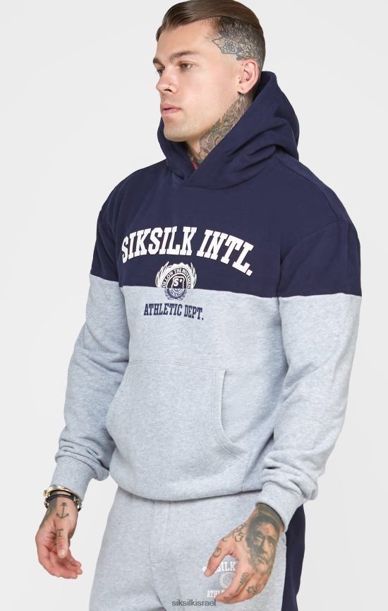 SikSilk לבוש 008V2F442 חיל הים לחתוך ולתפור קפוצ'ון אוברסייז גברים