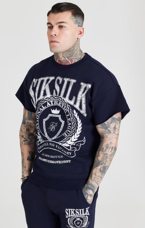 SikSilk לבוש 008V2F445 סווטשירט של חיל הים גברים