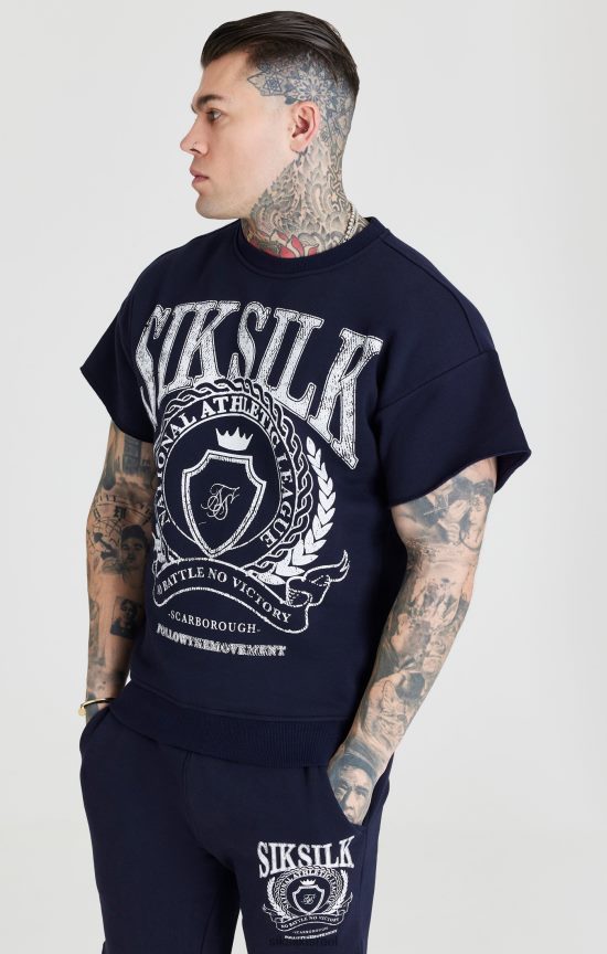 SikSilk לבוש 008V2F445 סווטשירט של חיל הים גברים