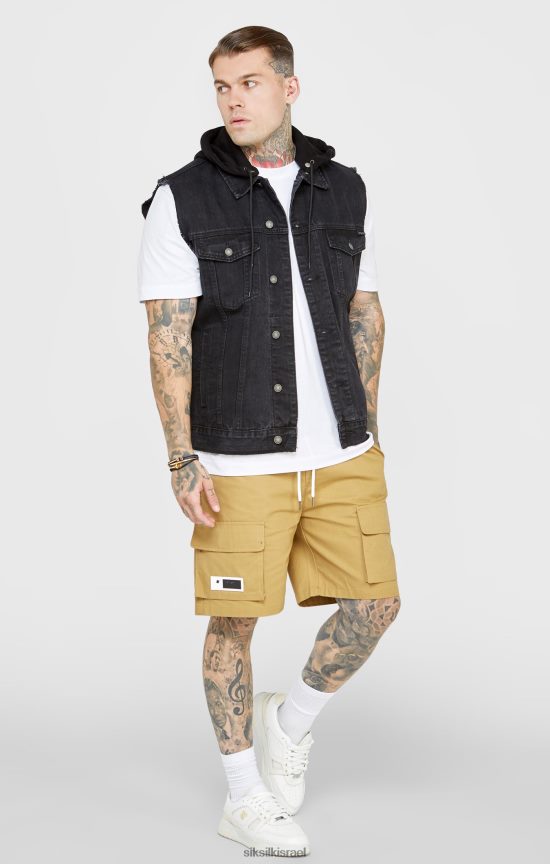 SikSilk לבוש 008V2F472 מעיל ברדס שחור גברים