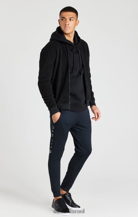 SikSilk לבוש 008V2F475 מעיל בומבר רעיוני שחור גברים