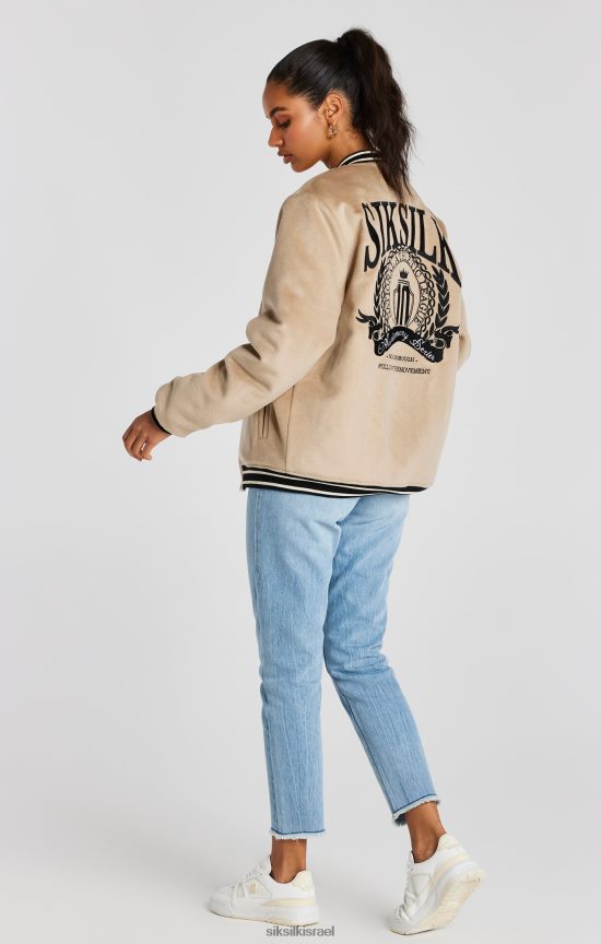 SikSilk לבוש 008V2F486 מעיל יובל ecru לאוניברסיטה גברים