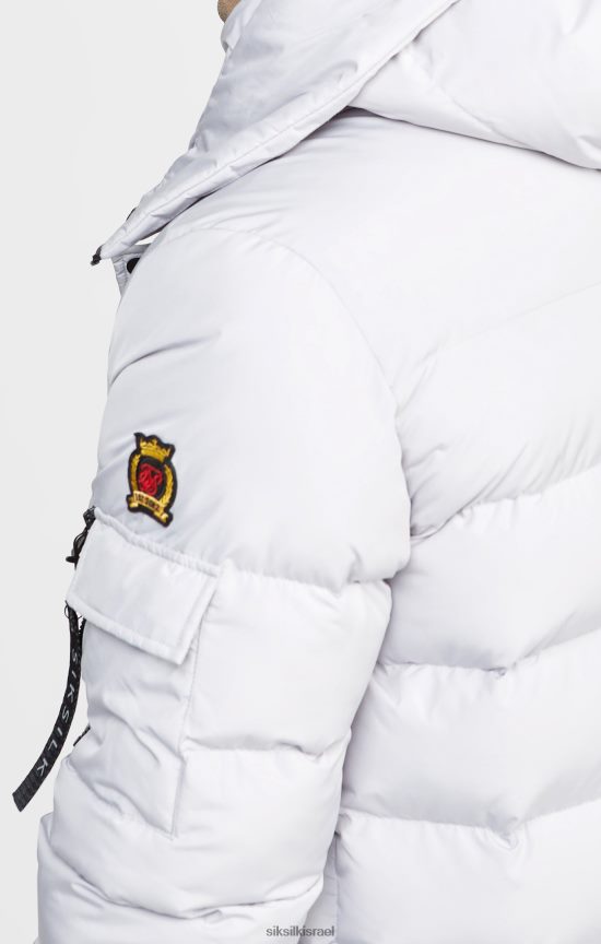 SikSilk לבוש 008V2F487 מעיל פארקה אפור גברים