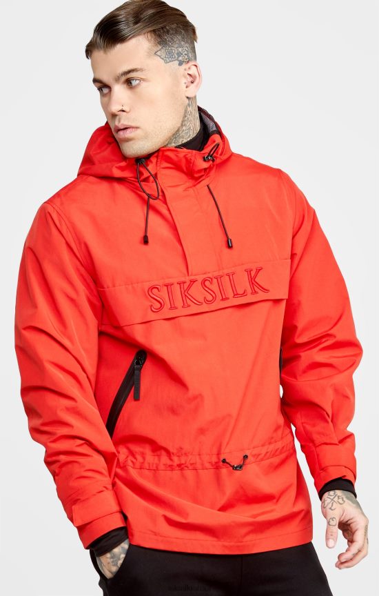 SikSilk לבוש 008V2F489 מעיל גג אדום גברים