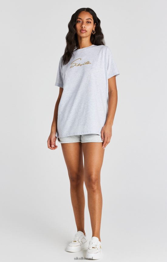 SikSilk לבוש 008V2F48 חולצת טריקו של החבר האפורה חוואר נשים