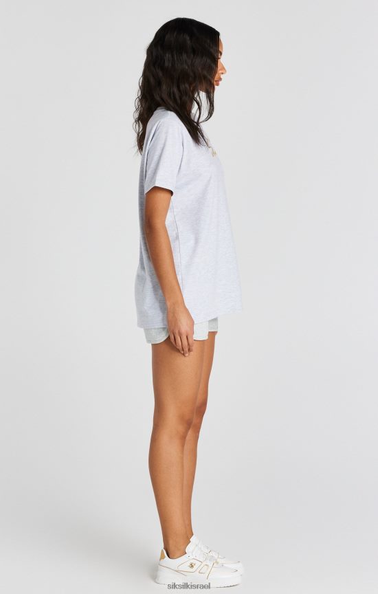 SikSilk לבוש 008V2F48 חולצת טריקו של החבר האפורה חוואר נשים