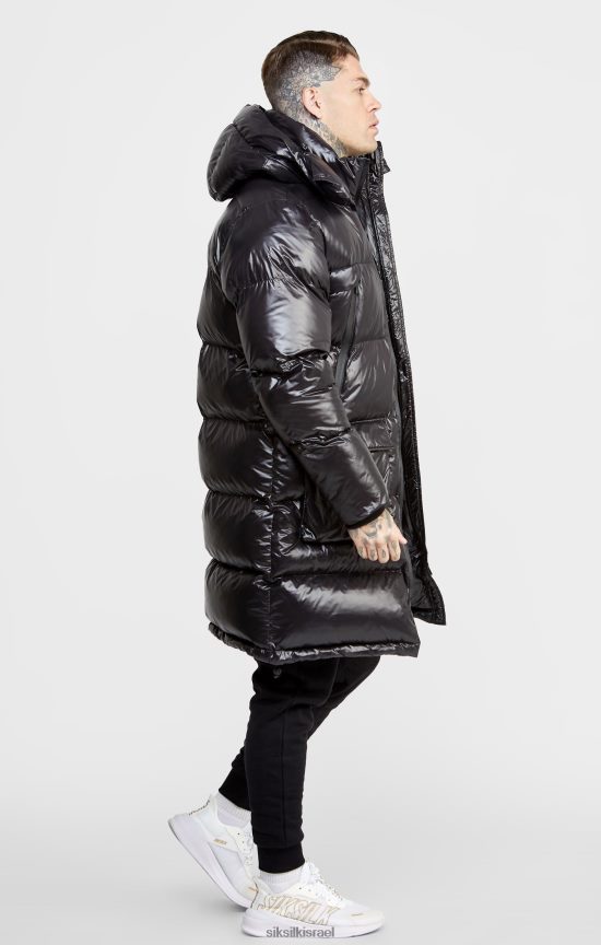 SikSilk לבוש 008V2F497 מעיל מנהלים שחור גברים