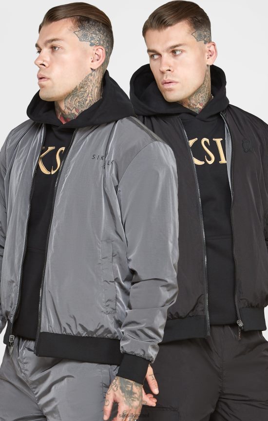 SikSilk לבוש 008V2F502 מפציץ שחור הפיך גברים
