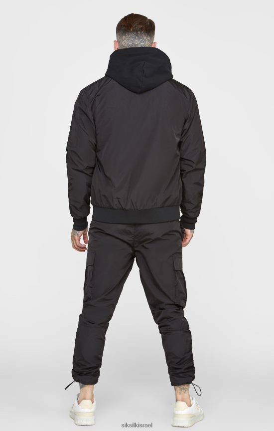 SikSilk לבוש 008V2F502 מפציץ שחור הפיך גברים