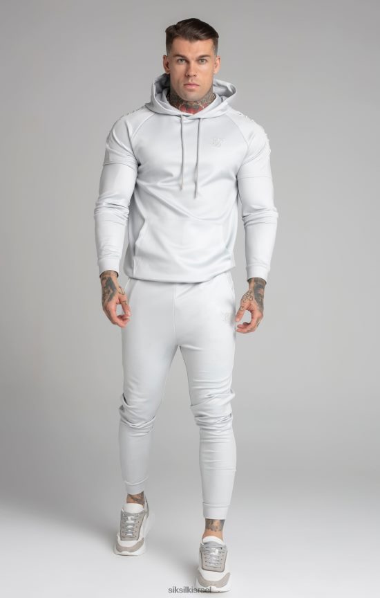 SikSilk לבוש 008V2F506 מכנסי חפתים בפאנל רקום אפור גברים
