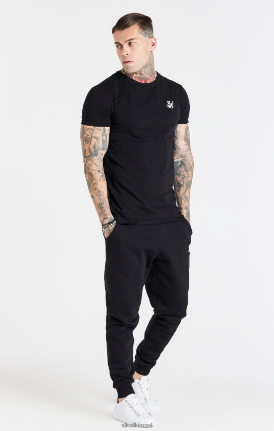 SikSilk לבוש 008V2F507 ג'וגר שחור חיוני עם חפתים גברים
