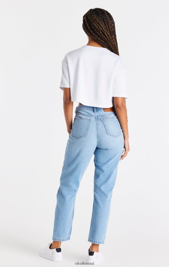 SikSilk לבוש 008V2F50 חולצת בייסבול לבנה נשים