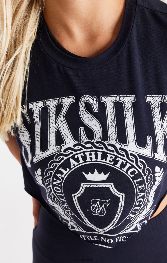 SikSilk לבוש 008V2F51 חולצת טריקו קצוצה של חיל הים נשים