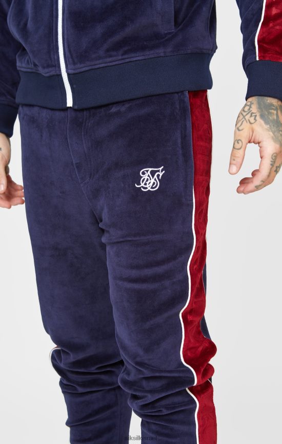 SikSilk לבוש 008V2F521 מכנסי ספורט קטיפה נייבי גברים