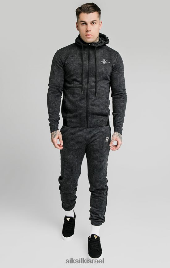 SikSilk לבוש 008V2F526 מכנס עם חפתים עם חפת גוונים - אפור גברים