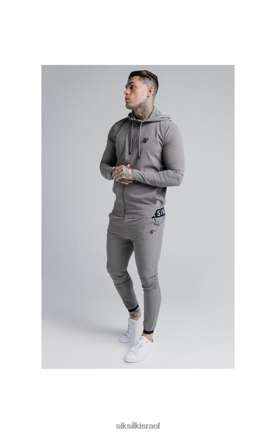 SikSilk לבוש 008V2F527 מכנסי טרנינג Agility poly ripstop - אפור גברים