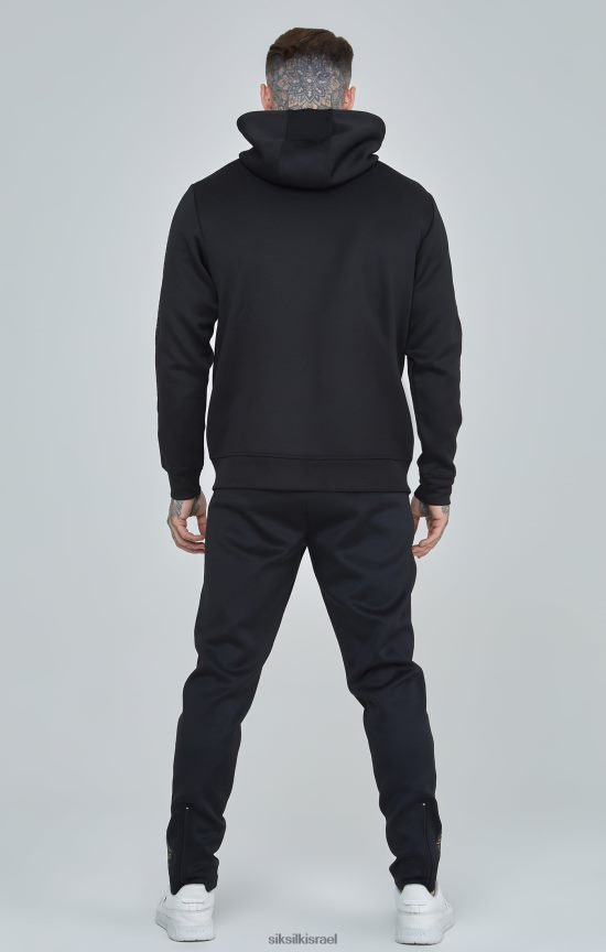 SikSilk לבוש 008V2F529 מכנסי מסלול טייפ זהב שחור גברים