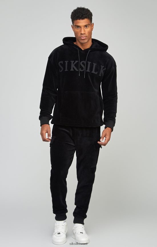 SikSilk לבוש 008V2F532 נעלי מטען קורדרוי שחורות גברים