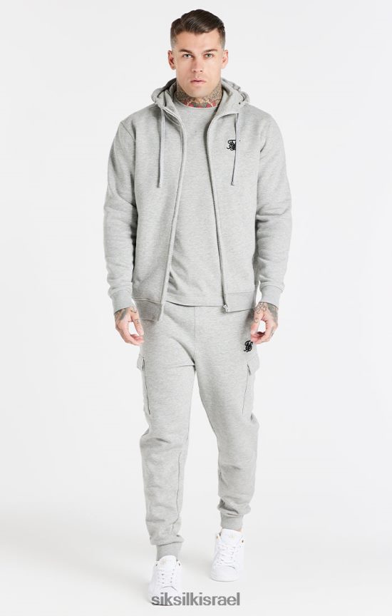 SikSilk לבוש 008V2F538 ג'וגר חיוני מטען אפור גברים