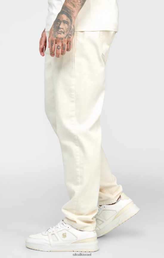 SikSilk לבוש 008V2F545 ecru ג'ינס ג'ינס בגזרה רגועה גברים