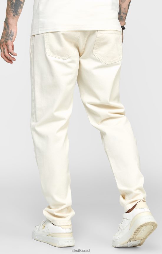 SikSilk לבוש 008V2F545 ecru ג'ינס ג'ינס בגזרה רגועה גברים