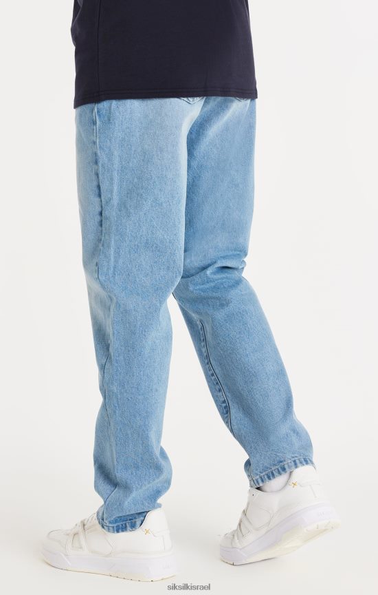SikSilk לבוש 008V2F548 ג'ינס בגזרה ישרה כחולה גברים
