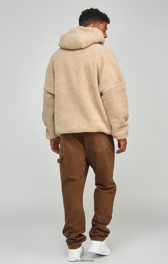 SikSilk לבוש 008V2F549 ג'ינס נגר בהתאמה חום ישר גברים